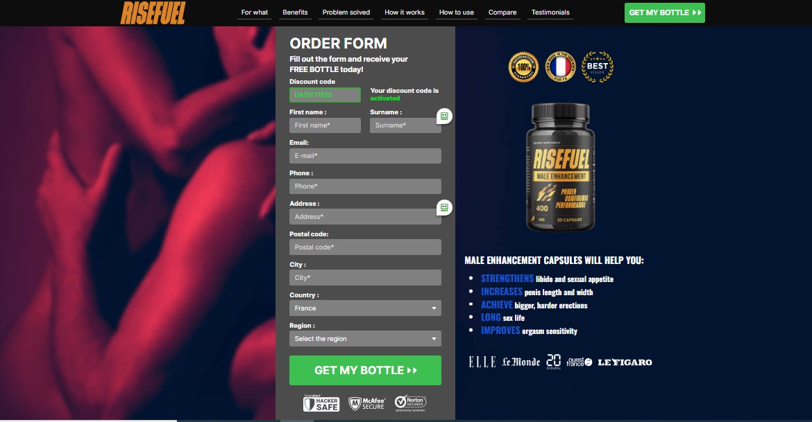 RiseFuel Male Enhancement Capsules Reviews
