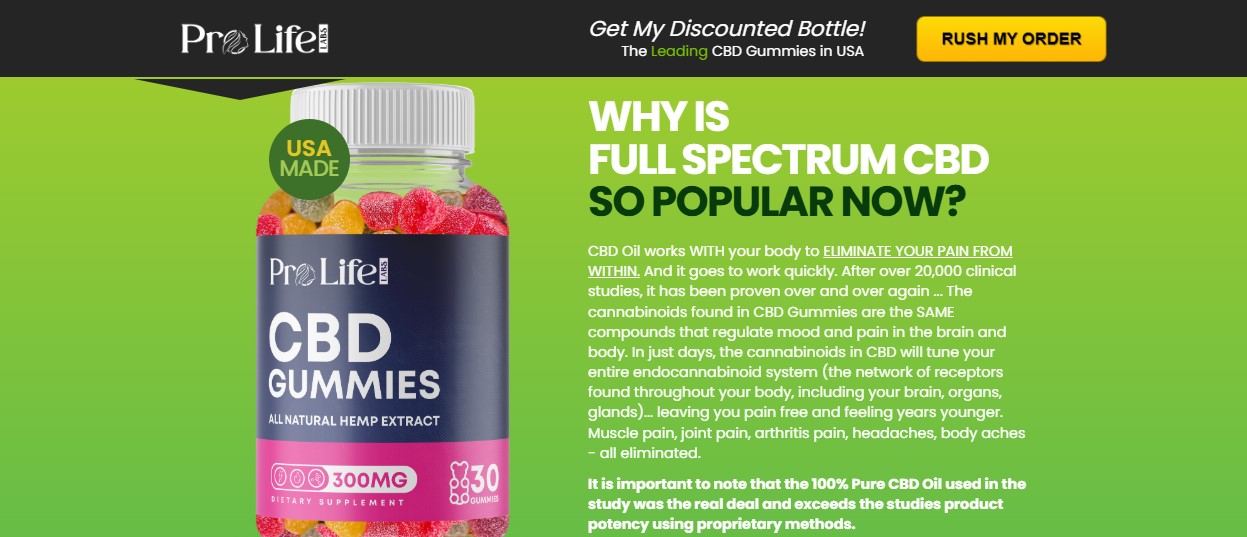 Pro Life CBD Gummies Reviews