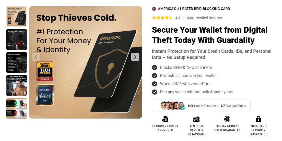 Guardality Safe Card Protection