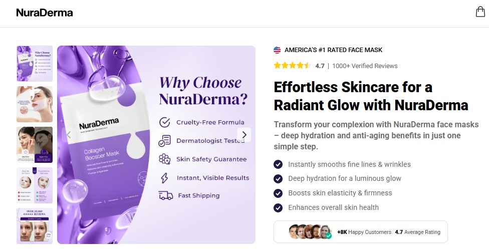 NuraDerma Collagen Face Mask 1