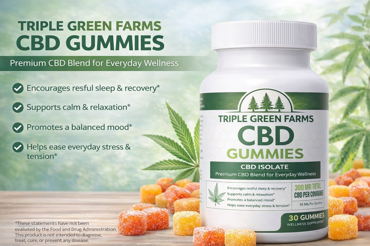 Triple Green Farms CBD Gummies promotion