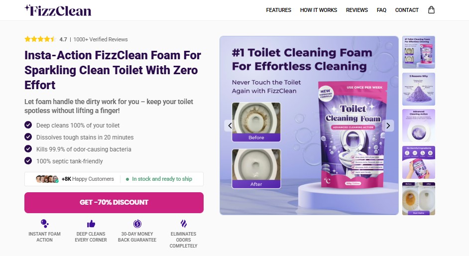 FizzClean Toilet Cleaning Foam