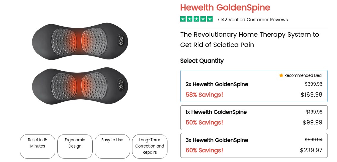 Hewelth GoldenSpine Price