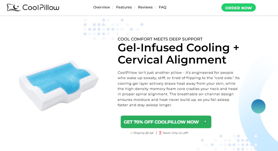CoolPillow Benefits