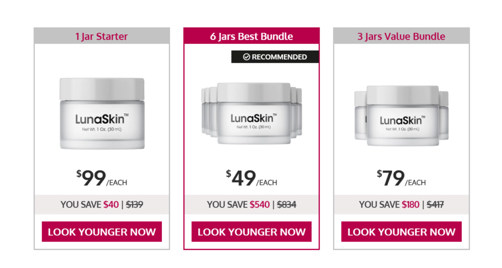 LunaSkin Facial Moisturizer Price