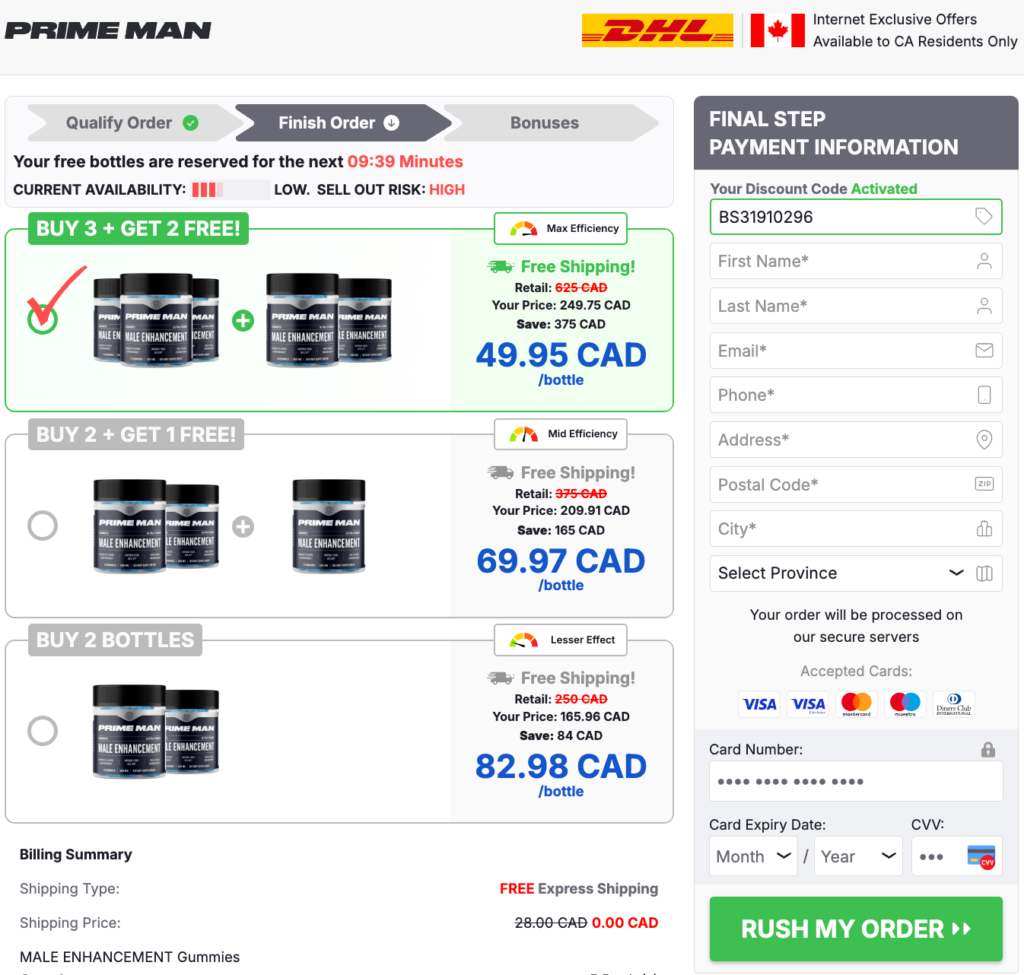 PRIME MAN Gummies Price