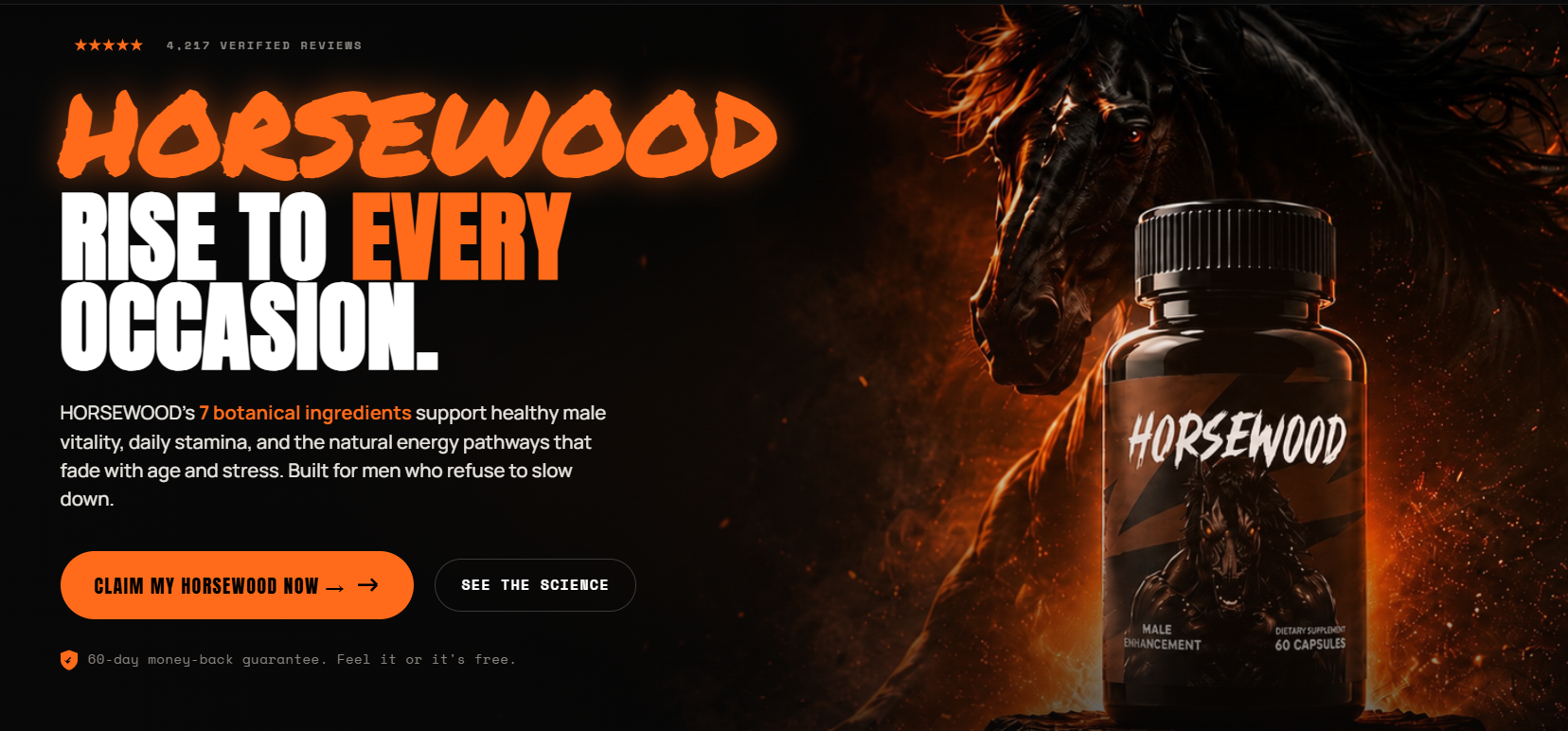 Horsewood Male Vitality Benefits