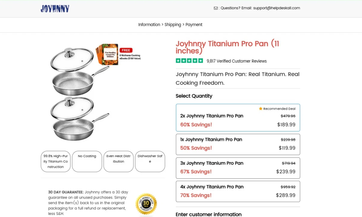 The Joyhnny Titanium Pro Price