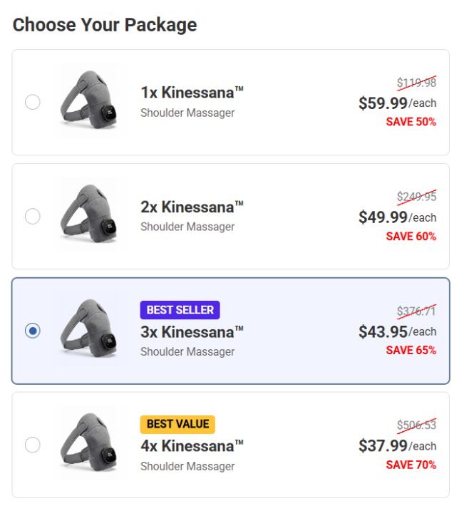 Kinessana Shoulder Massager Price